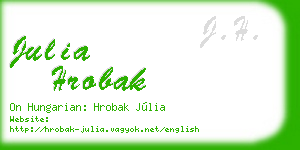 julia hrobak business card